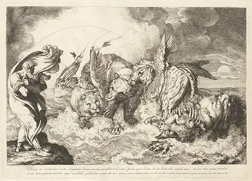 Видение пророка Даниила. 1809. Офорт