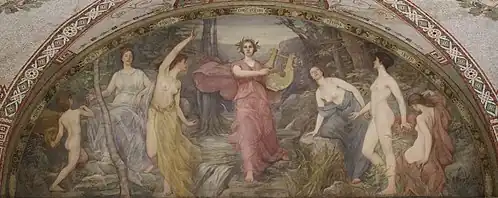 Генри Оливер Волкер. «Аллегория лирической поэзии». Южный коридор Томас Джефферсон билдинг. Библиотека Конгресса США, 1896