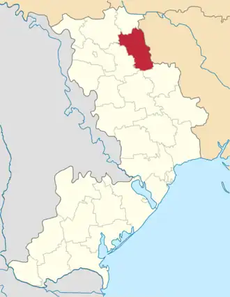 Любашёвский районСогласно словарю имён собственных «Русское словесное ударение» на карте