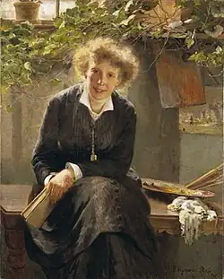 Портрет художницы Жанны Баук, 1881