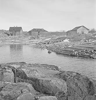 Финские казармы на острове Мюкериккю в 1943 году