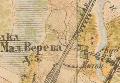 План деревни Малое Верево. 1885 год