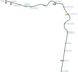 Схема линии M1.