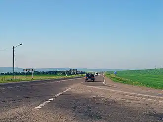 Автодорога «Енисей» у поворота на Ужур