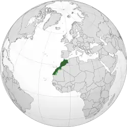 Марокко на карте мира