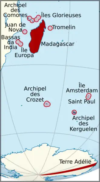 Французский Мадагаскар на карте