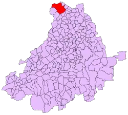 Расположение муниципалитета на карте провинции