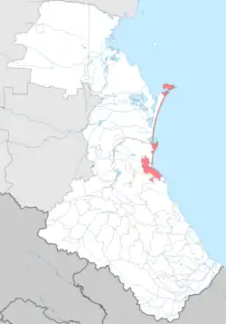 Городской округ с внутригородским делением «город Махачкала» (город Махачкала) на карте