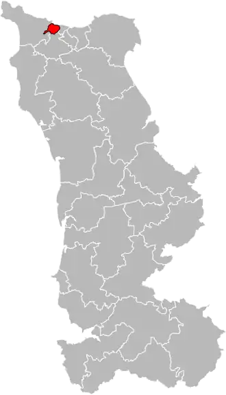 Кантон на карте департамента Манш