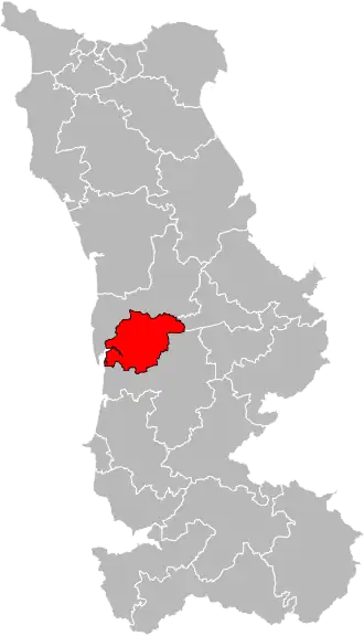 Кантон на карте департамента Манш