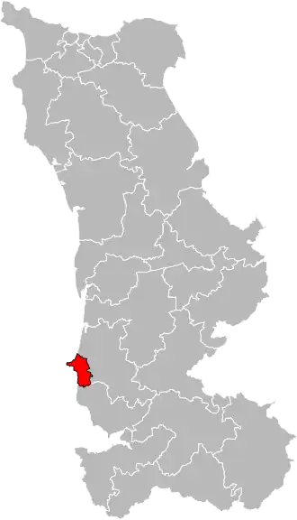 Кантон на карте департамента Манш