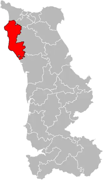 Кантон на карте департамента Манш