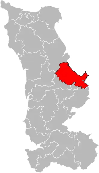 Кантон на карте департамента Манш