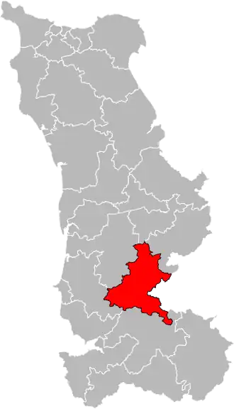 Кантон на карте департамента Манш