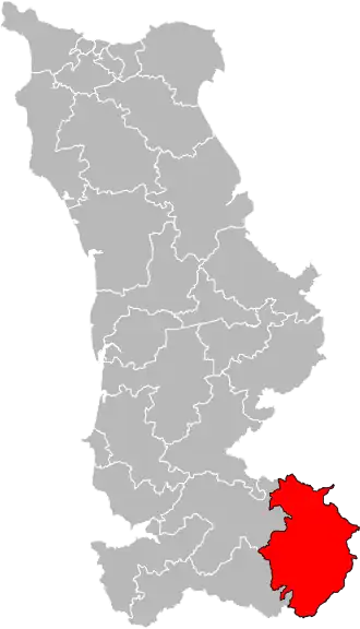 Кантон на карте департамента Манш