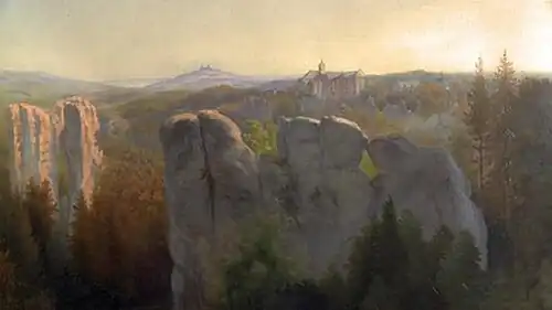 Вид на Грубые скалы. Национальный музей (Прага)