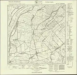 Топографическая карта окрестностей Лихтенау, 1944 г.