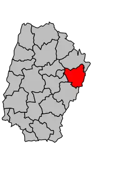 Кантон на карте департамента Эн