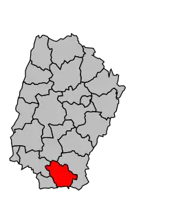 Кантон на карте департамента Эн