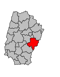 Кантон на карте департамента Эн