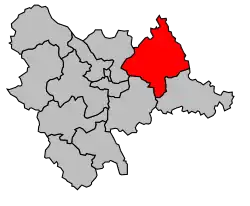 Кантон на карте департамента Алье