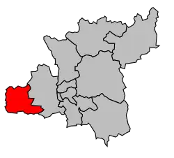 Кантон на карте департамента Алье