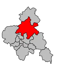 Кантон на карте департамента Алье