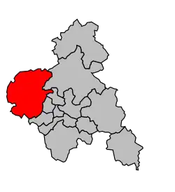 Кантон на карте департамента Алье