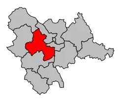 Кантон на карте департамента Алье