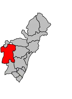 Кантон на карте департамента Альпы Верхнего Прованса