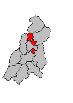 Кантон на карте департамента Альпы Верхнего Прованса