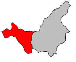 Кантон на карте департамента Альпы Верхнего Прованса