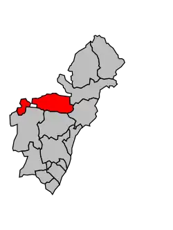 Кантон на карте департамента Альпы Верхнего Прованса