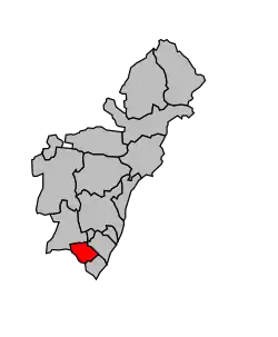 Кантон на карте департамента Альпы Верхнего Прованса