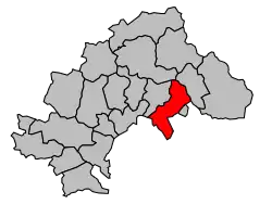 Кантон на карте департамента Верхние Альпы