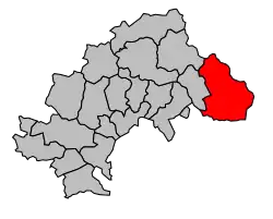 Кантон на карте департамента Верхние Альпы