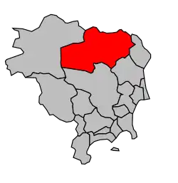 Кантон на карте департамента Приморские Альпы