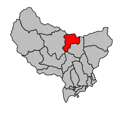 Кантон на карте департамента Приморские Альпы