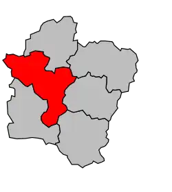 Кантон на карте департамента Арденны