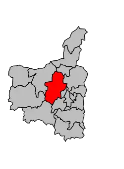 Кантон на карте департамента Арденны