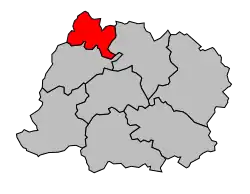 Кантон на карте департамента Арденны