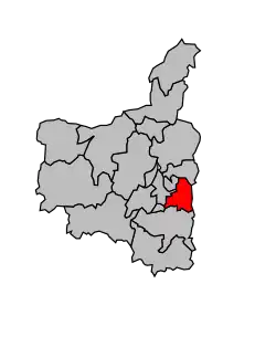 Кантон на карте департамента Арденны