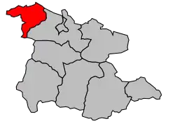 Кантон на карте департамента Арьеж