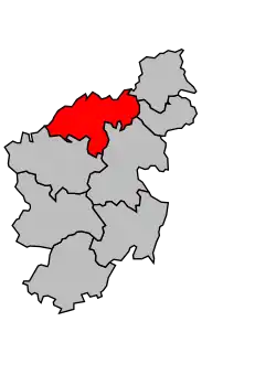 Кантон на карте департамента Аверон