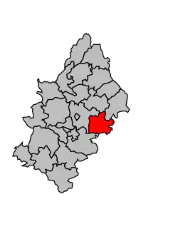 Кантон на карте департамента Аверон