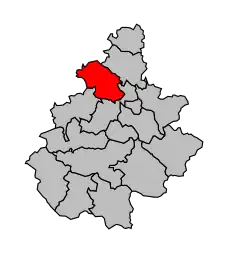 Кантон на карте департамента Аверон