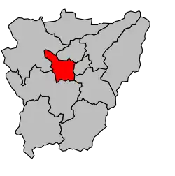 Кантон на карте департамента Канталь