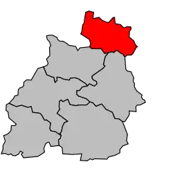 Кантон на карте департамента Канталь