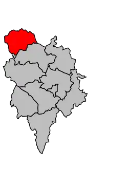 Кантон на карте департамента Канталь