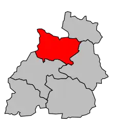 Кантон на карте департамента Канталь